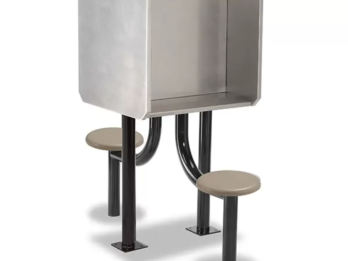 Stainless Steel Floor Mount Visitation Furniture - SWS Group